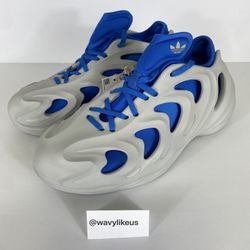 ADIDAS AdiFOM Q Grey Royal Blue Casual Foam Shoes Mens Size 8 [HQ4333]