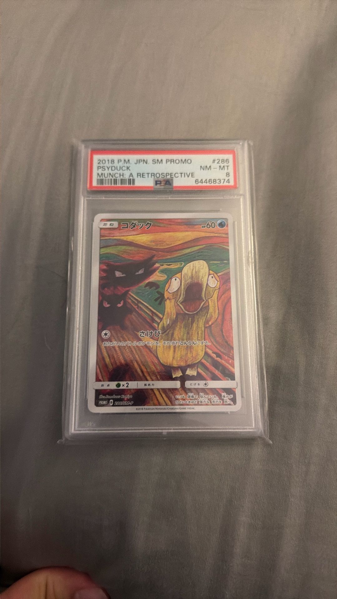 Munch Psyduck Pokemon Card Psa 8