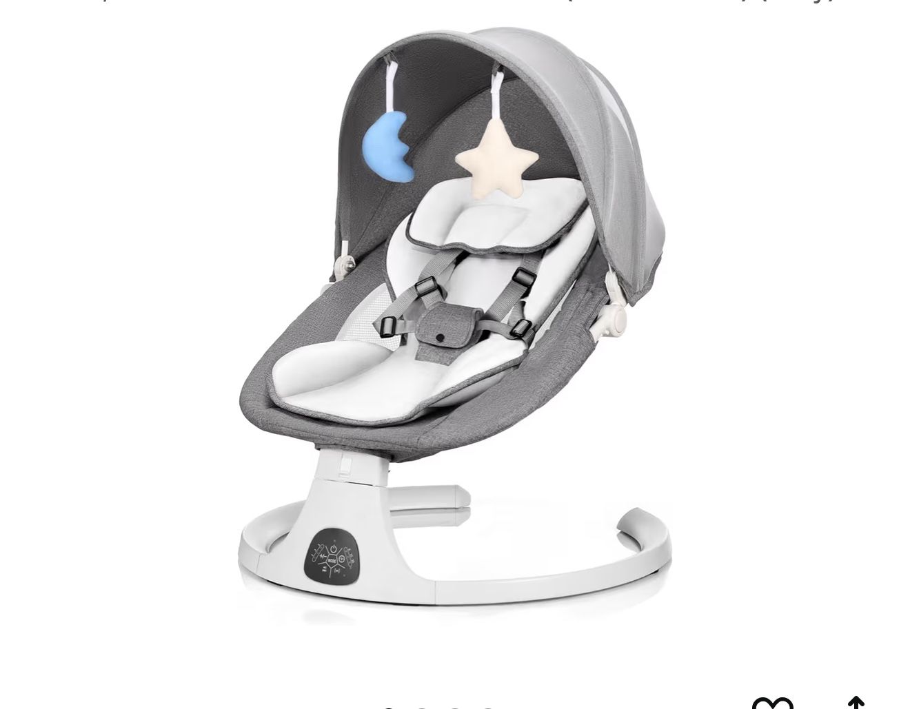 Baby Swing 3 in 1 Multifunctional Infant Rocker, Portable with Remote Control, 5-Point Seat Belt, 5 Auto Rocking, 3 Speed Timer, Electric with Music a