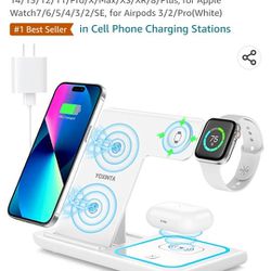 Wireless Charging Station, 3 in 1 Wireless Charger Stand,