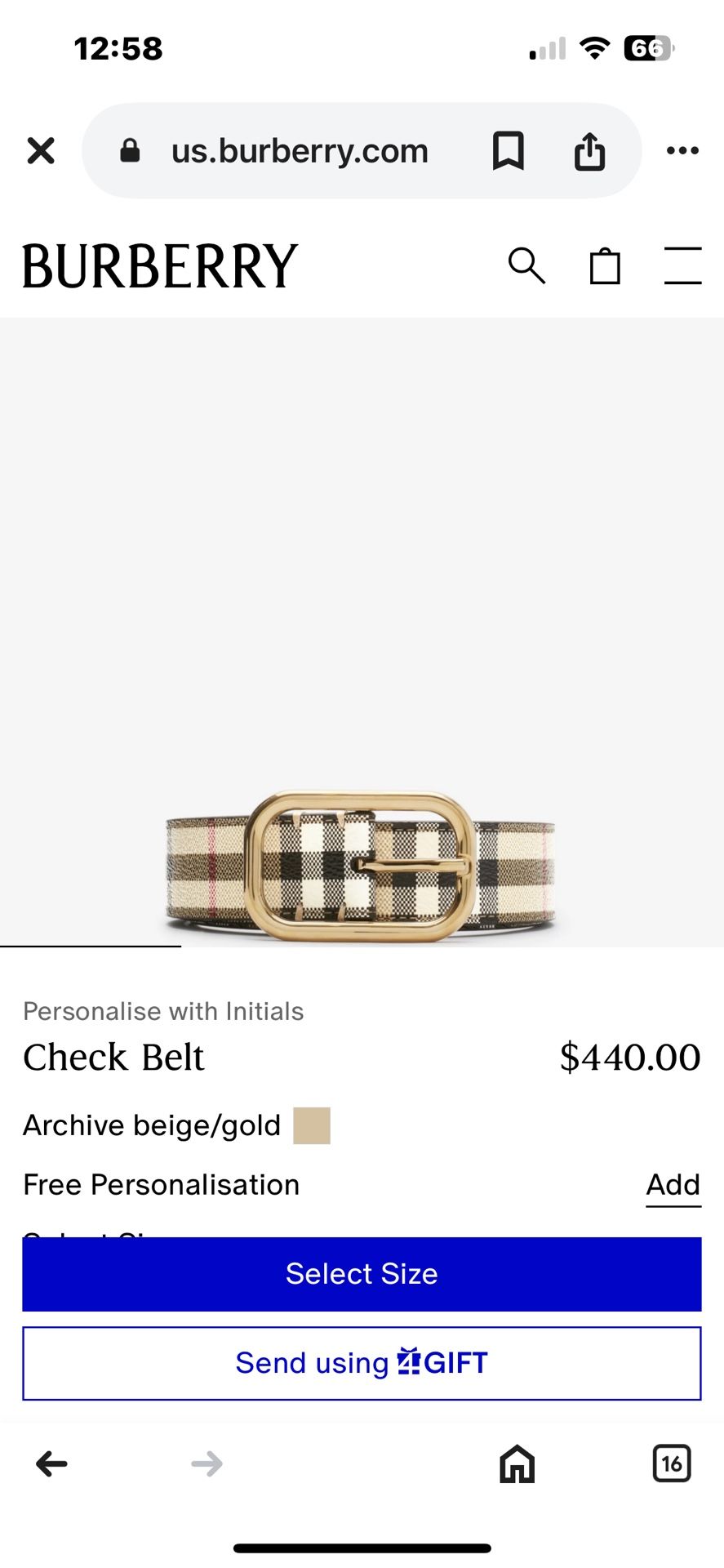 Burberry Belt  