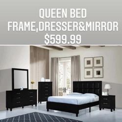 Queen Bed Dresser Mirror 