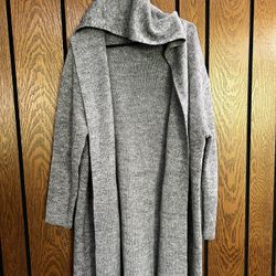 Zenana Outfitters Heather Gray pullover Cardigan Size L