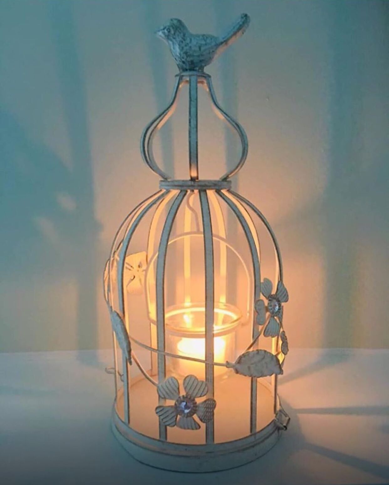 bird cage candle holder set of two “New”