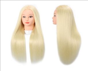 Cosmetology Mannequin Training Head w/ Real Human Hair