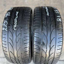 225/45/18 Crosswing ( 2 Used Tires ) Installed & Balanced ✅