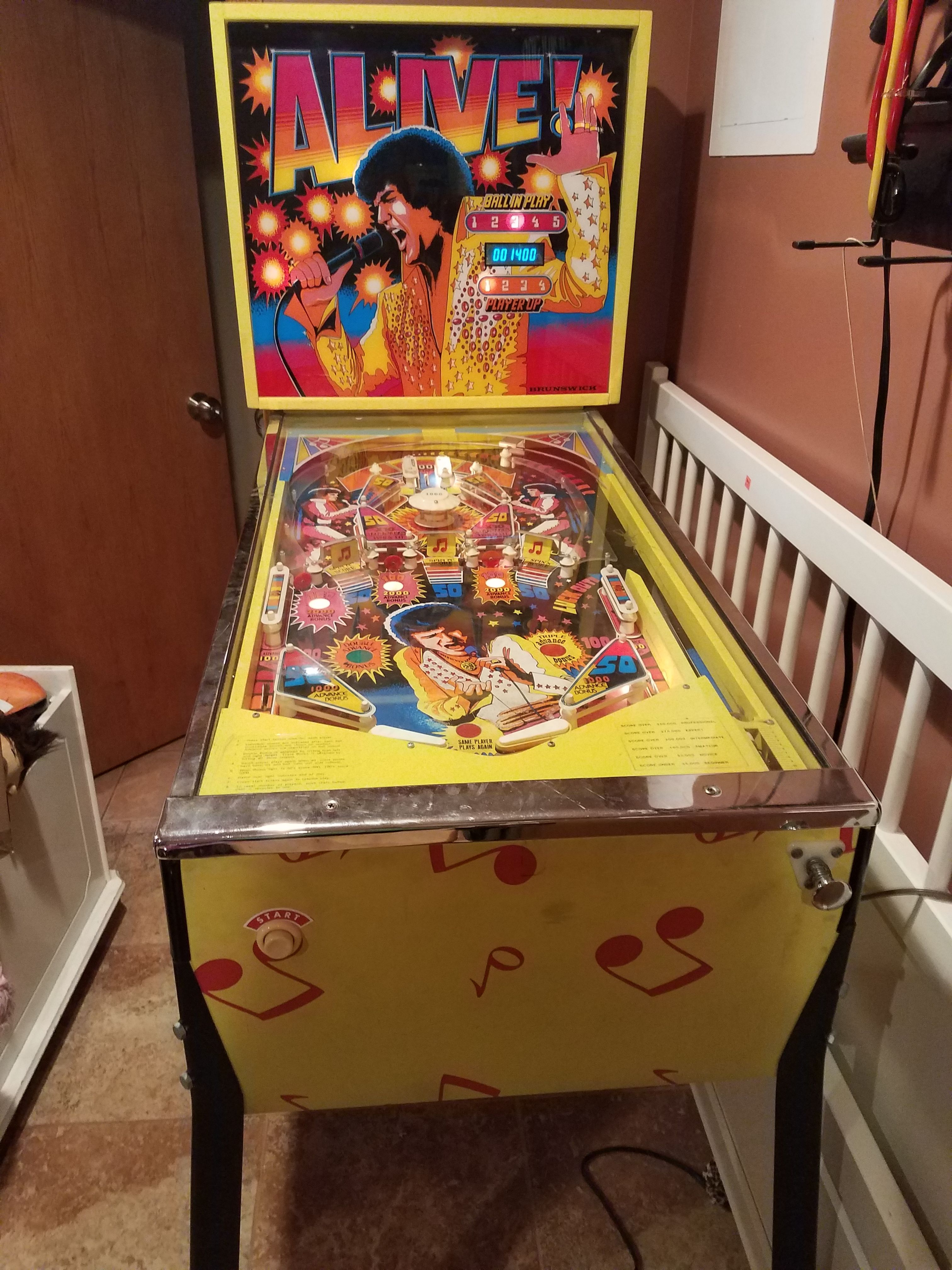 1978 Elvis Presley Alive Pinball Machine by Brunswick
