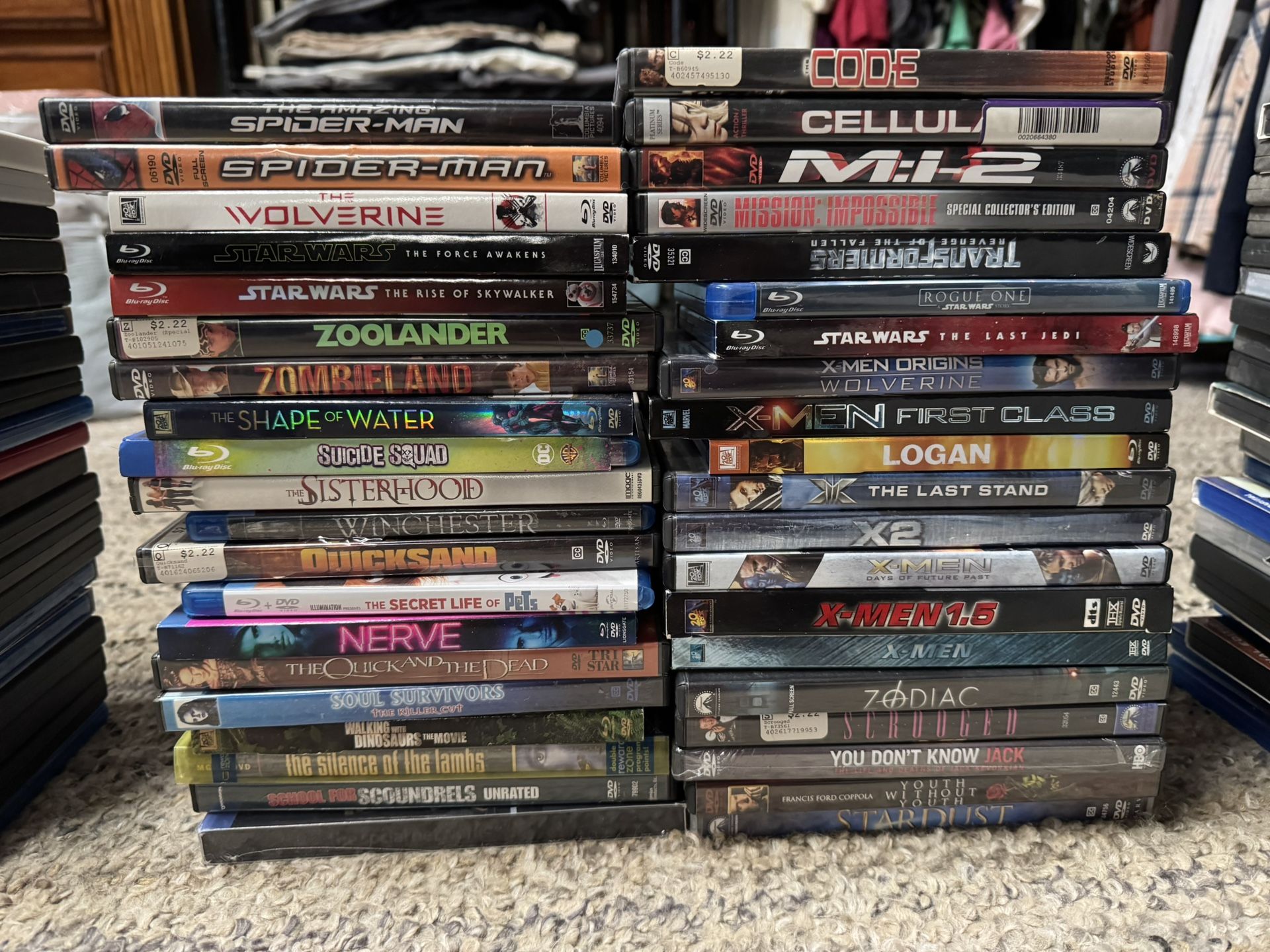 100 Various DVDs