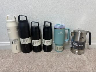 Stanley IceFlow Bottles, Quencher Tumbler, and Camp Percolator Set