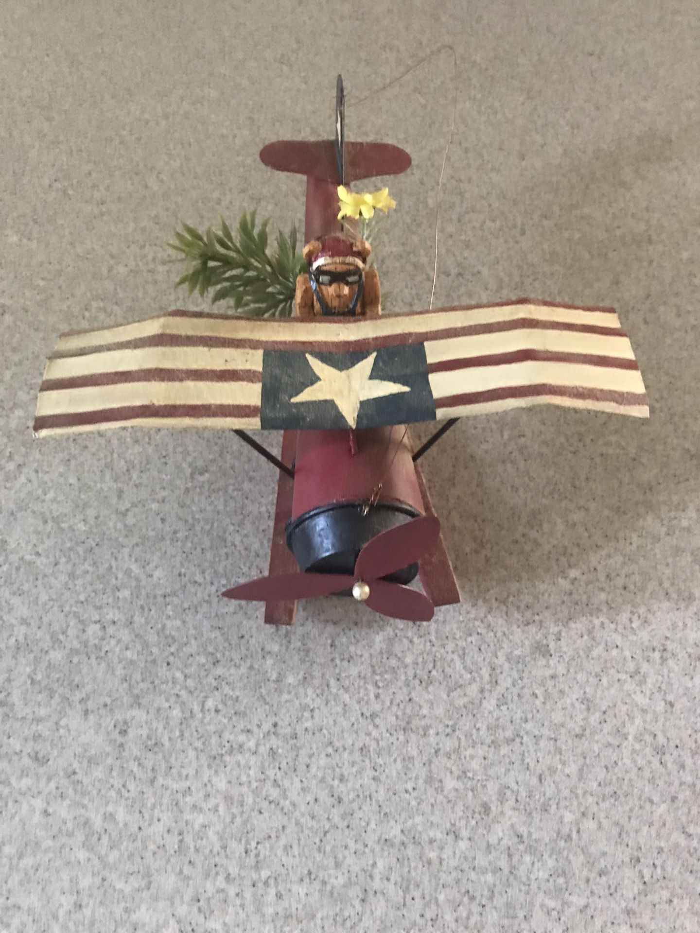Bear in metal plane