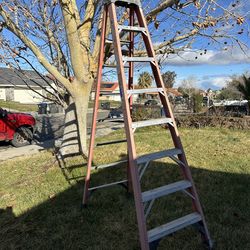WERNER 8 Foot Fiberglass Ladder ~ A - FRAME Step Ladder