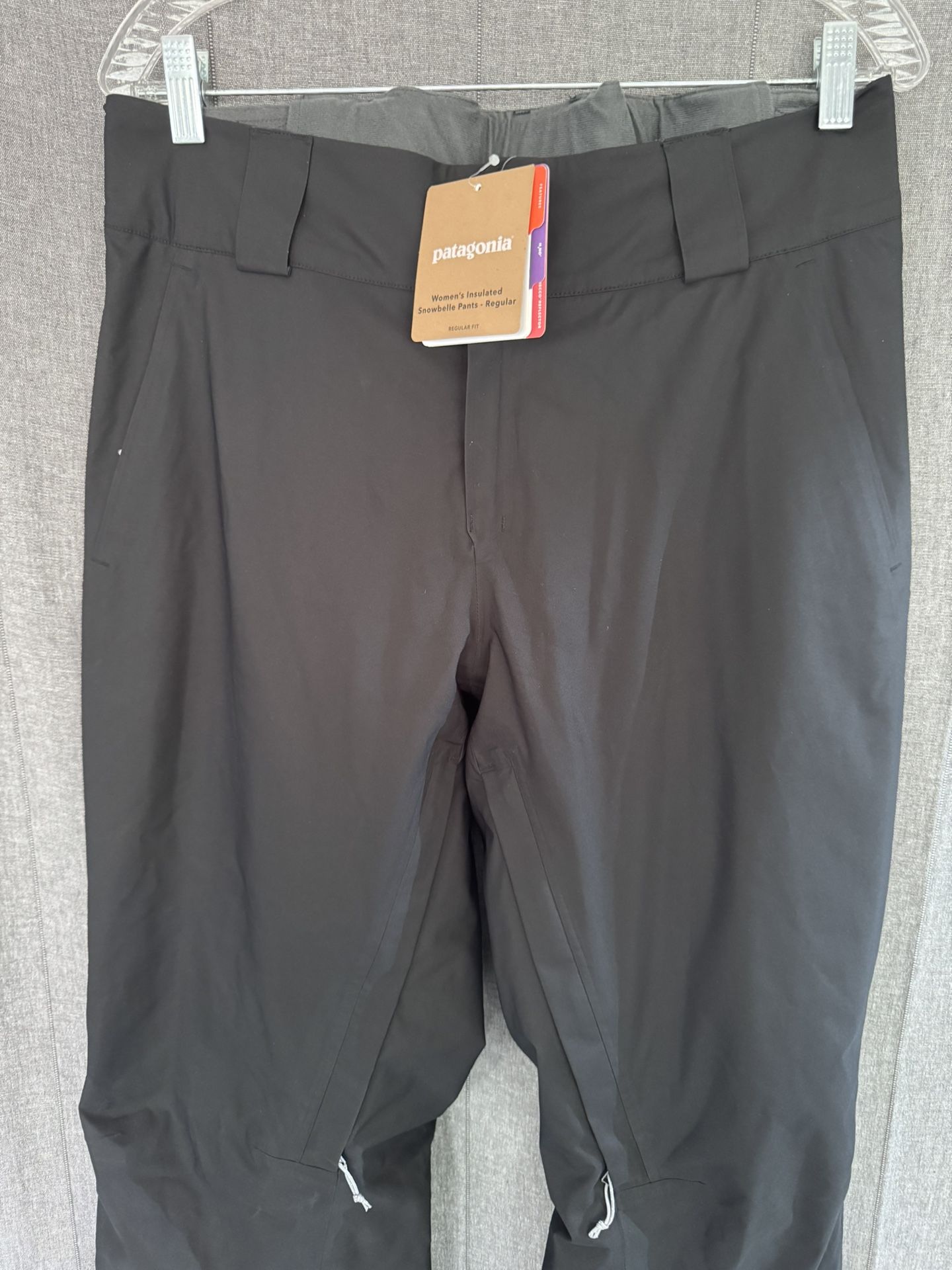 NWT Patagonia Women Snowbelle Insulated Pants L Black Ski Ecco Reflector Reg Fit