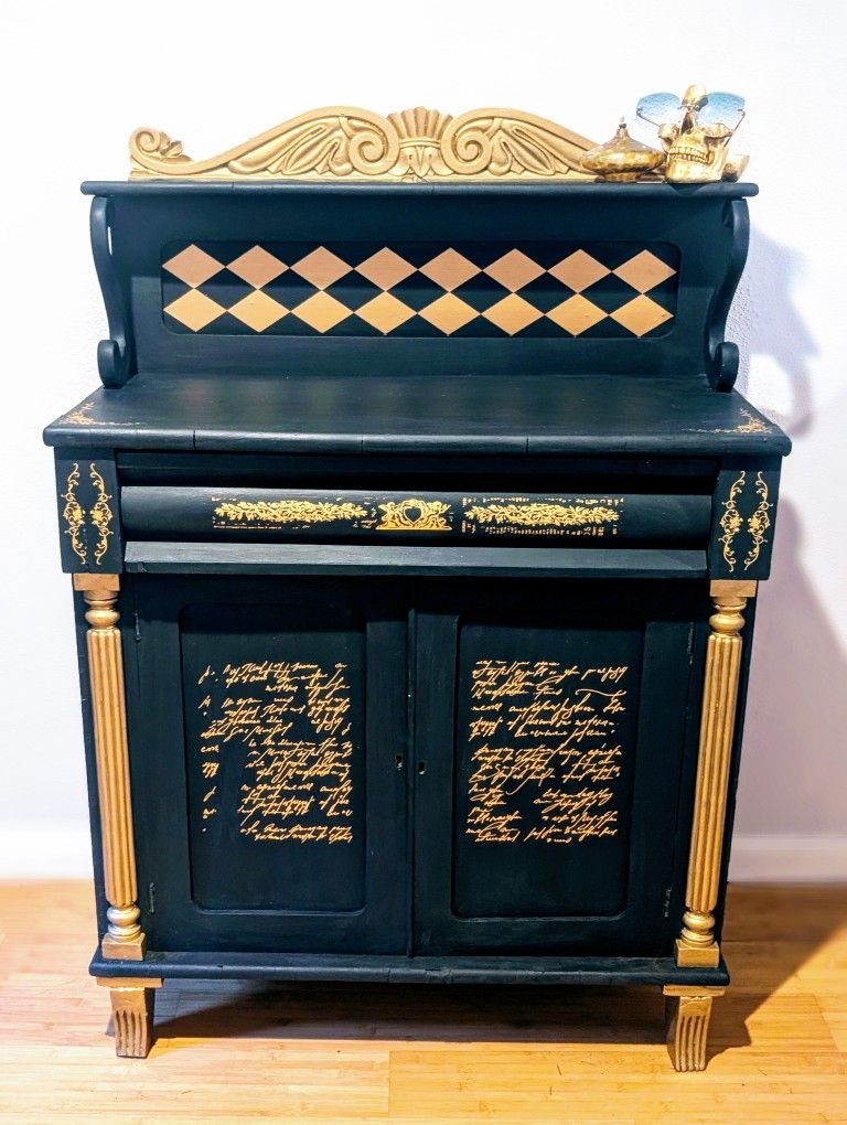 Mini Buffet Sideboard Cabinet Vintage Antique
