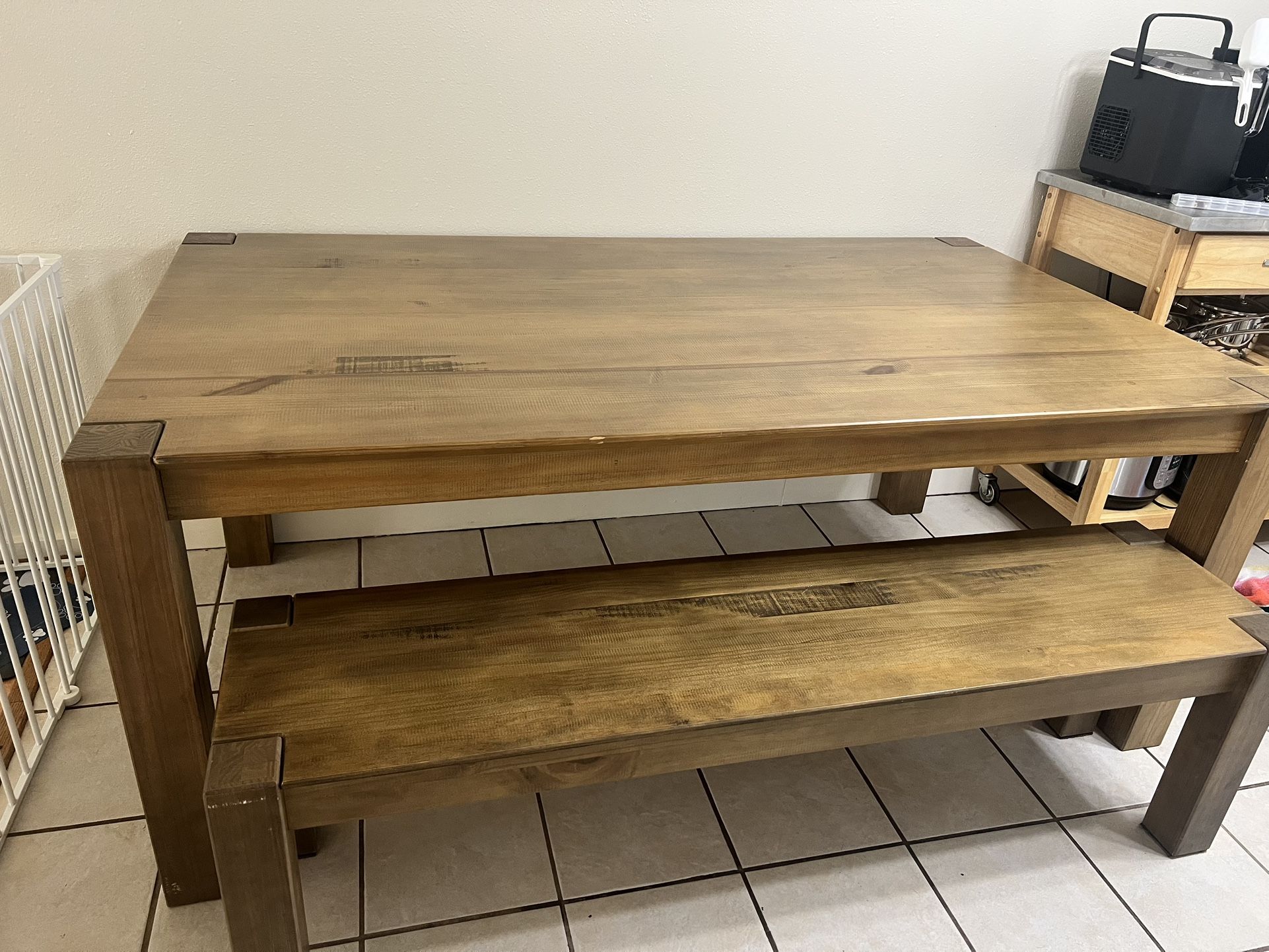 Dining Table And Bench For Sale