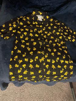 Pokémon Pikachu Button-Up Short Sleeve Shirt