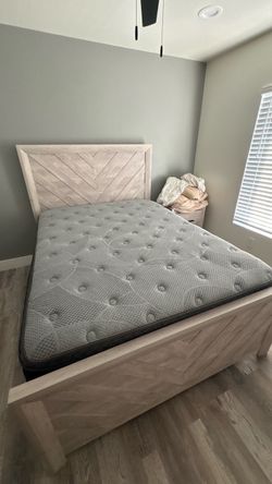 Queen Bed, mattress only, no box spring