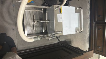 55L/14.53 Gal Fryer Oil Filter Cart,550W Commercial Mobile Fryer Filter Machine for Fast Food Restaurants,Supermarkets,Restaurants