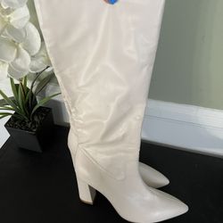 White Heel Boots