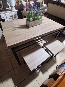 Small dining table set  29.5" H x 43" L x 28"W
