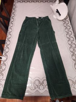 Womens cord straight jean relaxed corduroy green