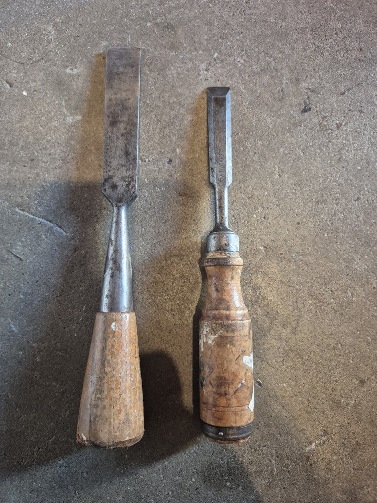 Vintage Wood Chisels - Set Of 2