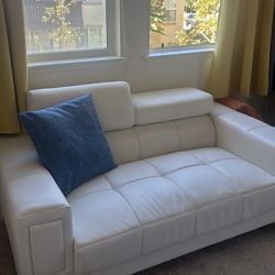White loveseat