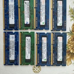 Laptop RAMs , 8x2GB Totally 16GB PC3 ,  Lot For $20