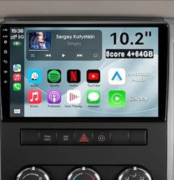 10.2" 8 Core 4+64GB Car Radio Stereo Upgrade for 2009-2012 Dodge Ram 1 3500, Plug and Play Android 13 Head Unit with Wireless Carplay/Android 