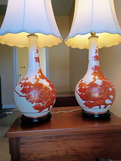 2 Japan kutani  rare original lamps
