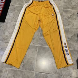 Los Angeles Lakers Vintage 2000s Nike Team Issue Gamer NBA Warmup Pants USA XL