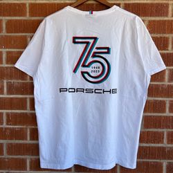 Porsche 75 Years Edition Sports Cars T-shirt White 1(contact info removed) Size XL