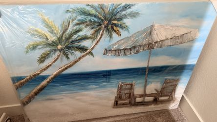 “On The beach” Painting - Large Size - 36” 48” 1.5”