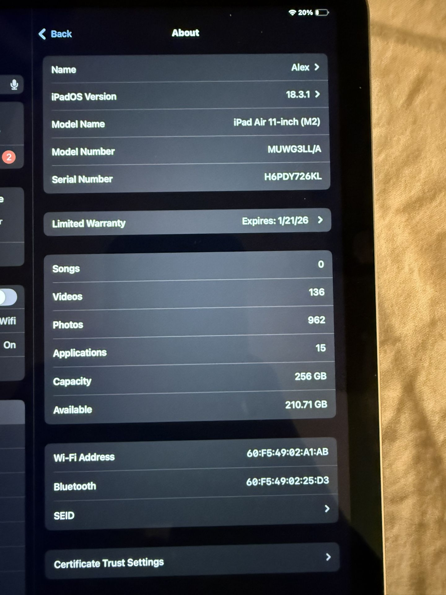 iPad Air 11 Inch