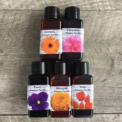 Lot of 5 Diamine Flower Fountain Pen Inks