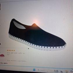 Ladies Navy Slip On Shoes, Oz 40, NEW