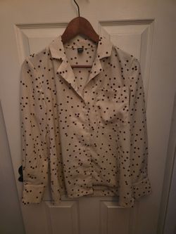 SHEIN Polka Dot Button-Up Blouse