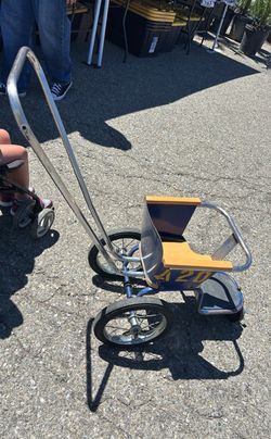 Vintage Chrome Baby Stroller Push Chair