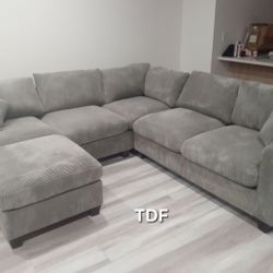 Living Room Set/ Sectional Sofa Couch With Ottoman 