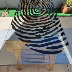 IKEA Finger Print Glass Top Desk