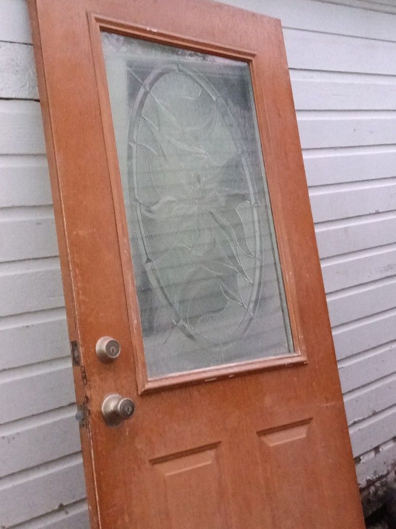 Door For Home Entrance Decorative Glass