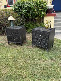 black trellis anthropologie nightstands
