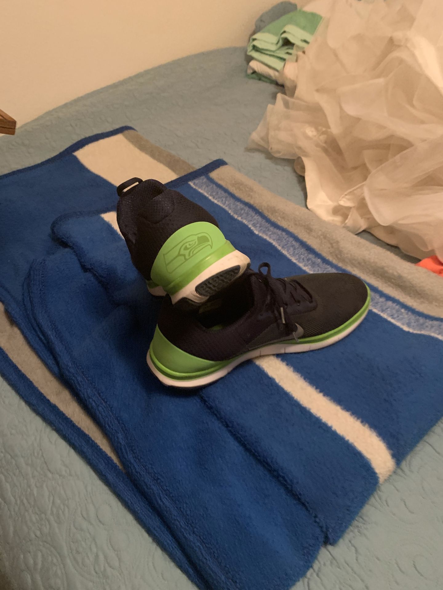 Seahawks shoes. Size12. Not worn much. $65.00
