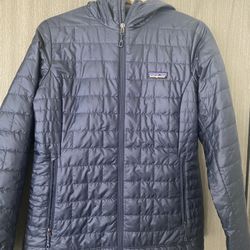 Patagonia Sz M Navy Blue Nano Hoodie Jacket
