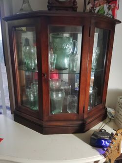 Curio cabinet.