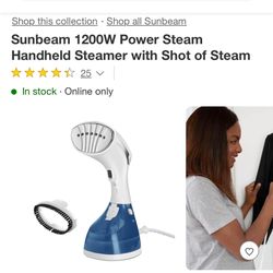 Sunbeam Power Steam Handheld Steamer 1200W