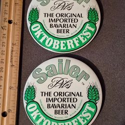 Sailer Pubs Bavarian Beer Octoberfest Collectible Lapel Pin Button Pinback Lot Of 2 A-1