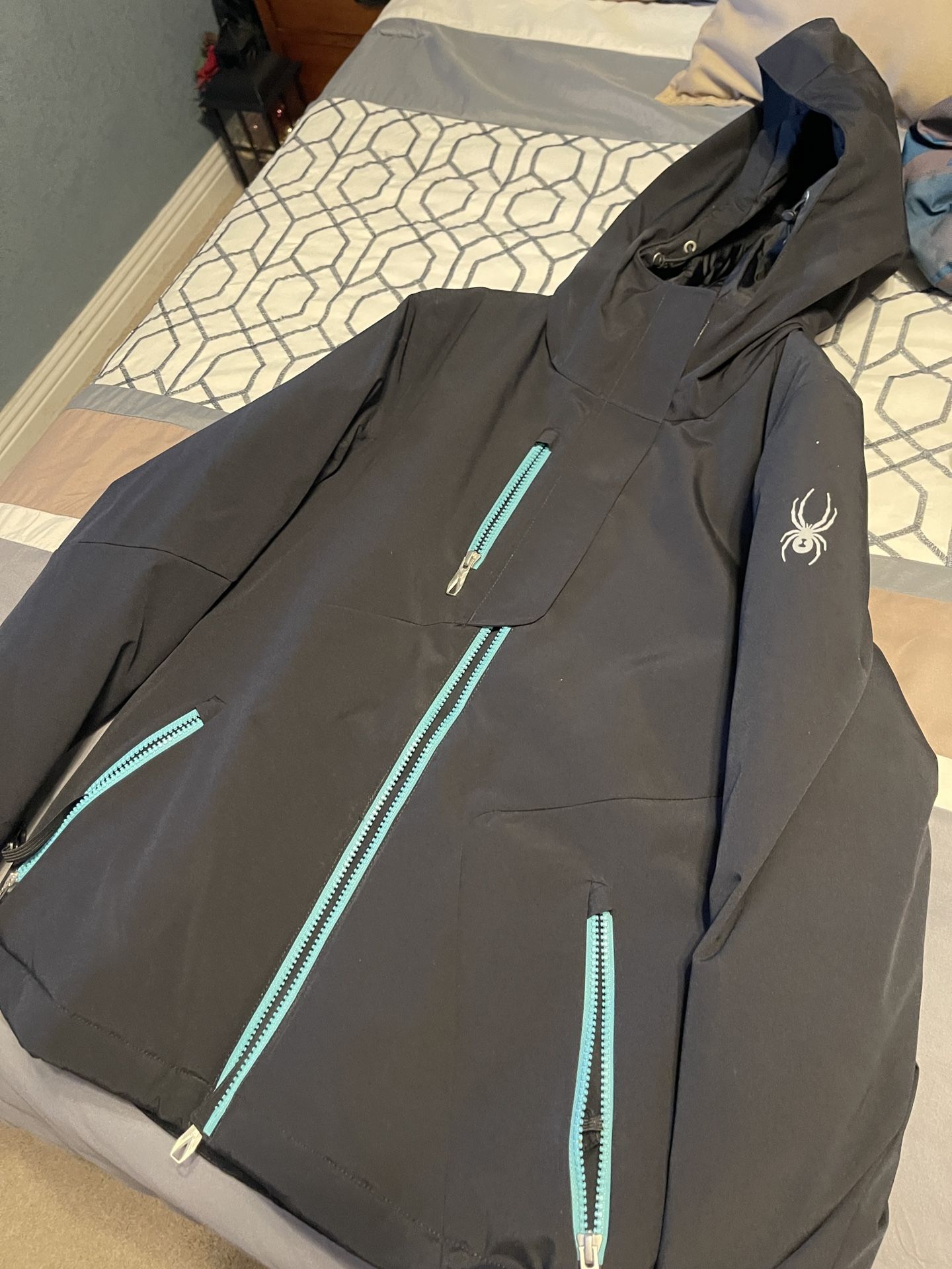 Spyder Ski Jacket black And Turquoise 