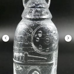 Vintage Glass Paperweight Viking Figurine 