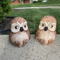 Vintage Set Of Owls 