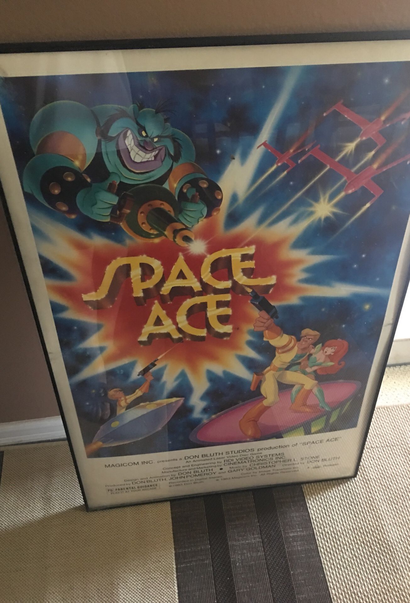 SPACE ACE Arcade video game poster